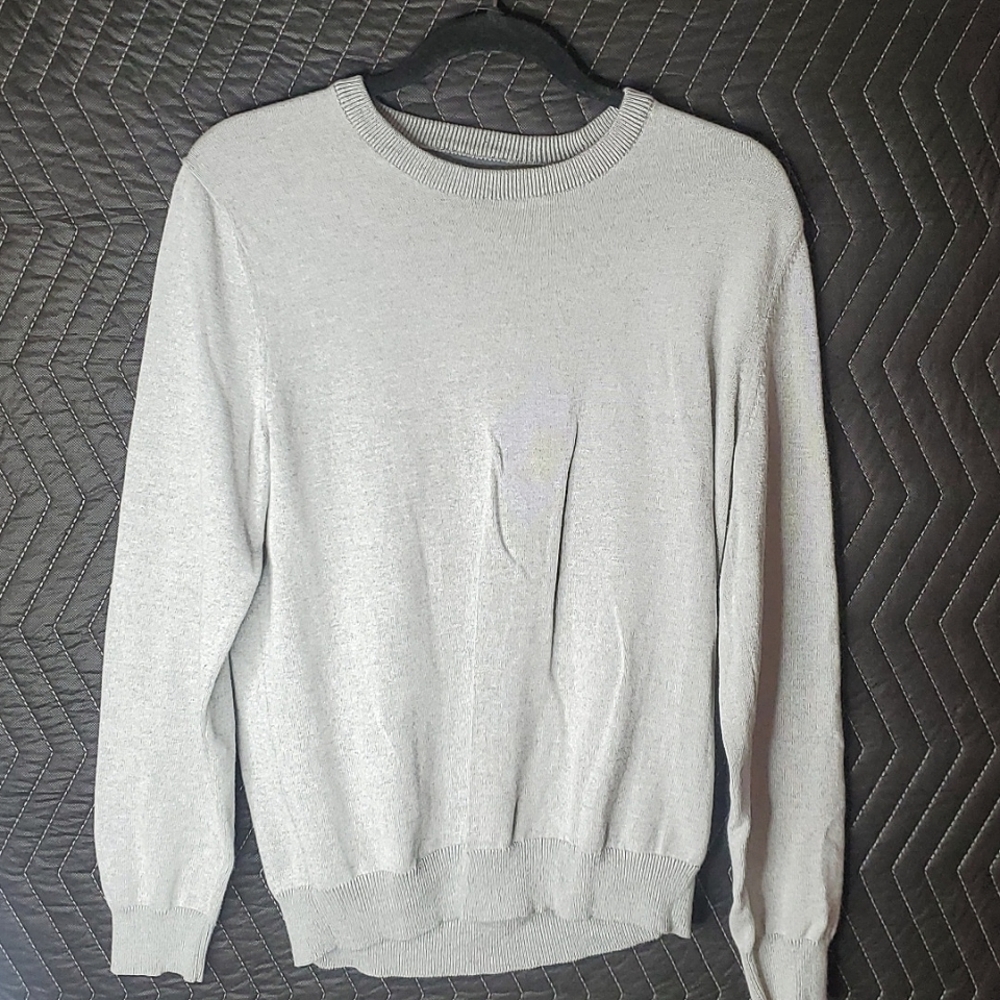 Express mens light gray sweater/long sleeve shirt